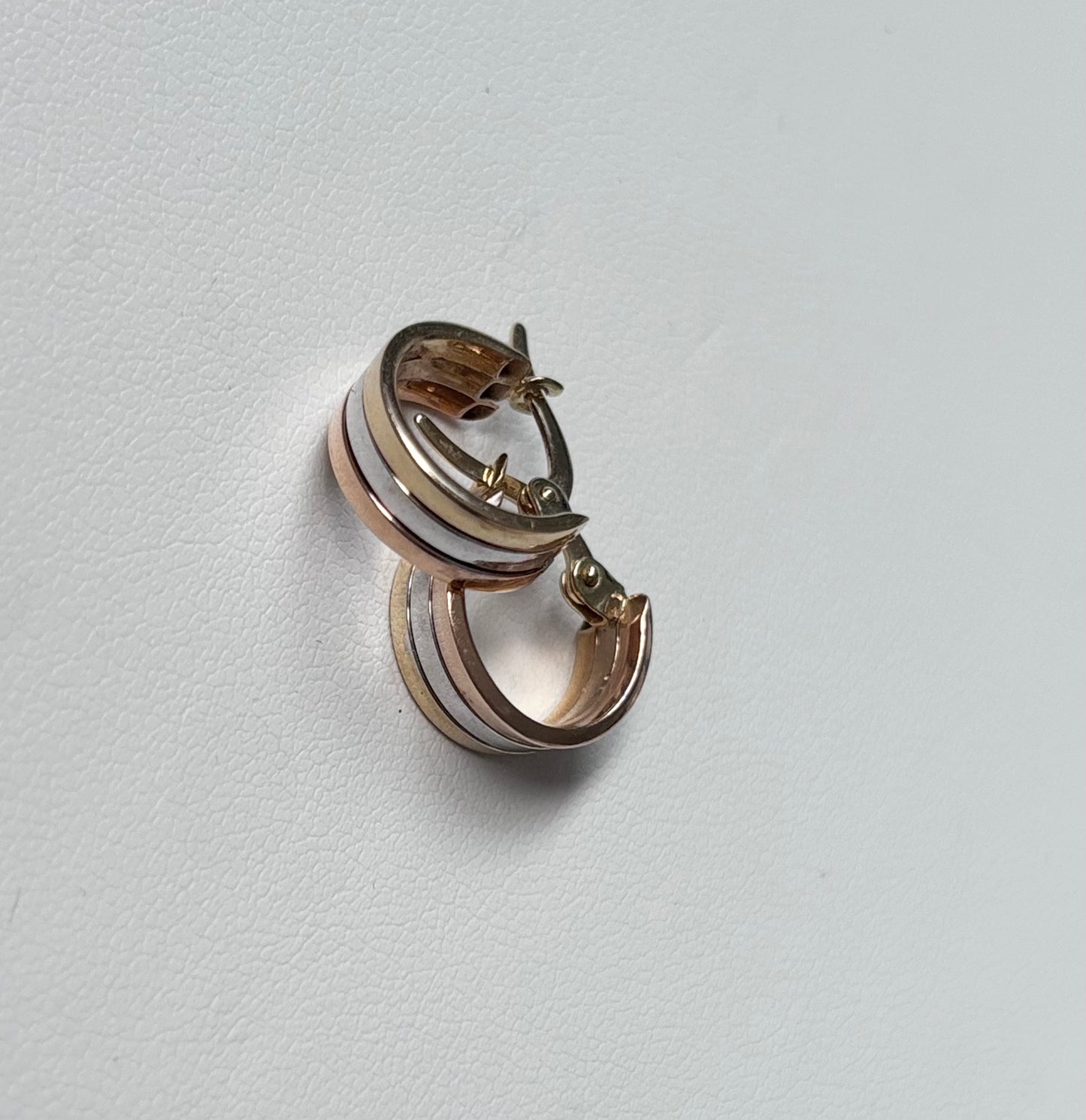 14KT Gold three color Hoops