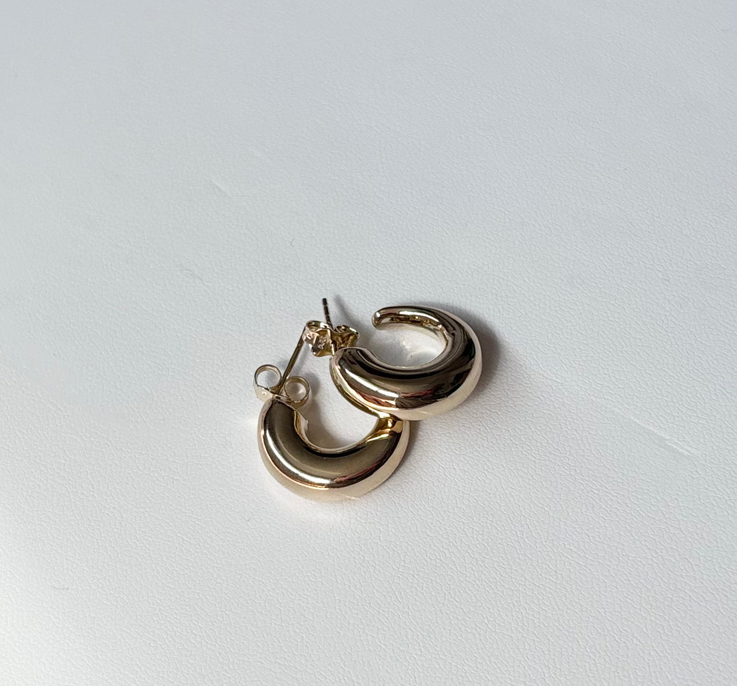 14KT GOLD chunky hoops