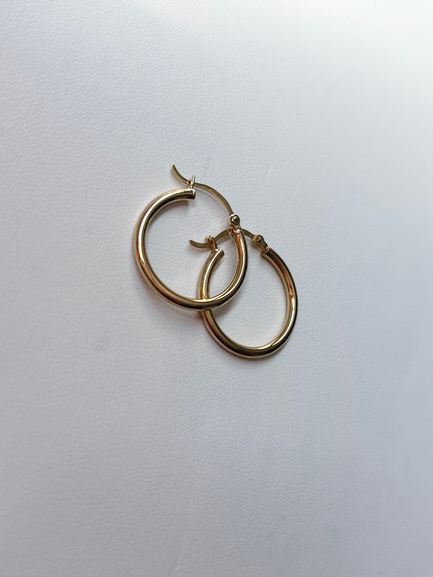 14KT GOLD thin Hoops