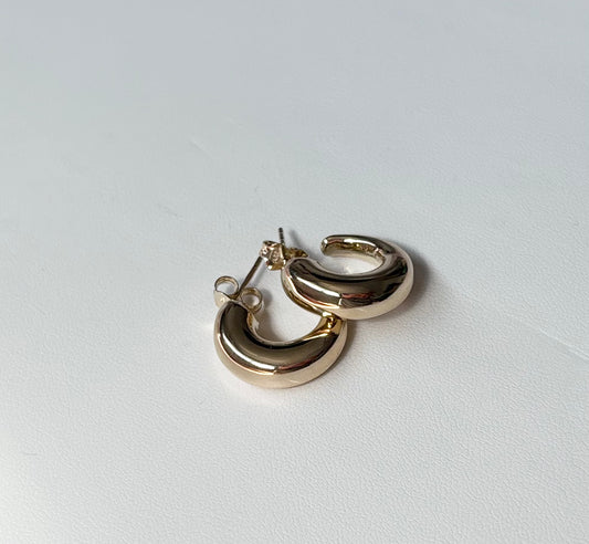 14KT GOLD chunky hoops
