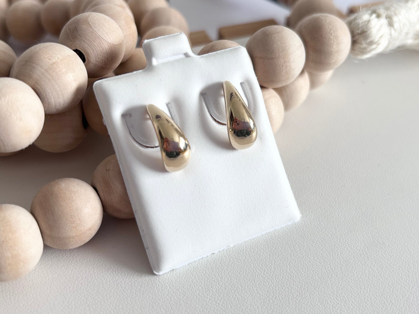 14KT Gold Tear Drop Mini Studs