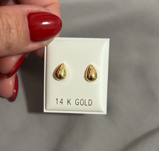 14K Tiny Tear Drops