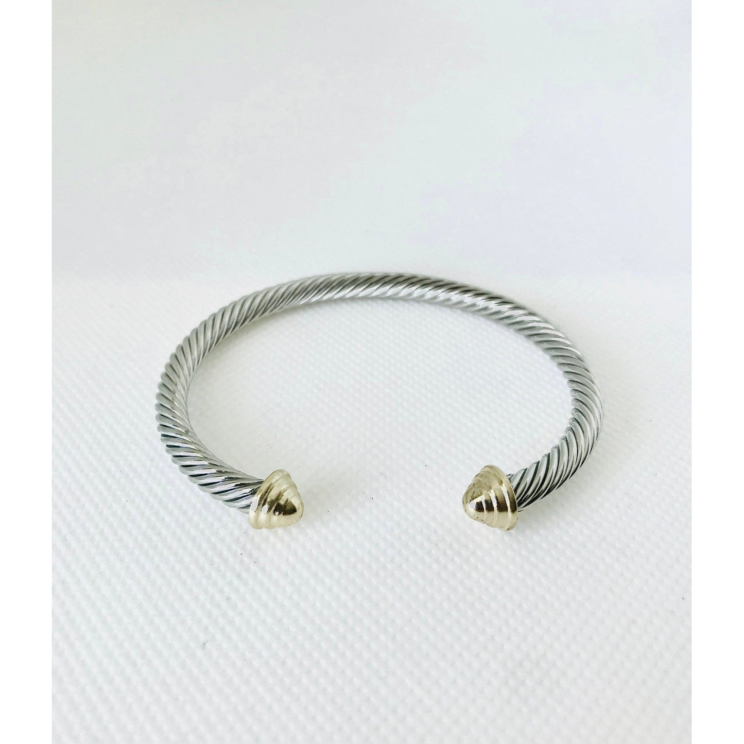Cable Cuff Bracelet Stack